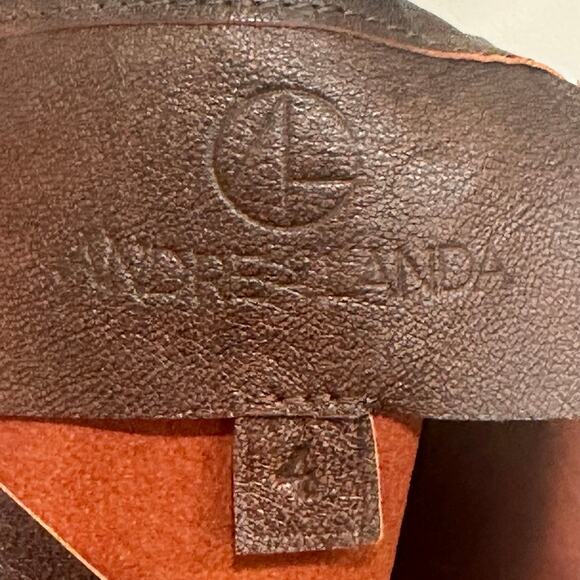 Andrea Landa Brown Boho Chic Cowgirl Handmade Colombian Leather Sleeveless Top - Picture 5 of 10